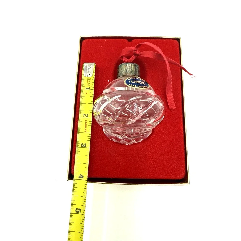 Rare 1970's Lenox Crystal Cut Lead Crystal Ornament In Original‎ Box Read Chip